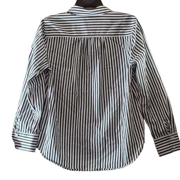 J. Crew Collared Long Sleeve Pull Over Popover shirt  front pockets XS preowed - Picture 3 of 6